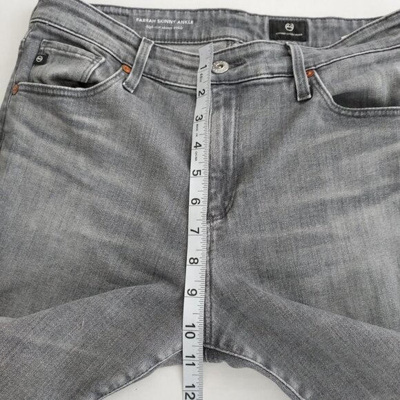 AG Adriano Goldschmied Farrah Hi Rise Skinny Ankle Gray Jeans - Picture 4 of 7